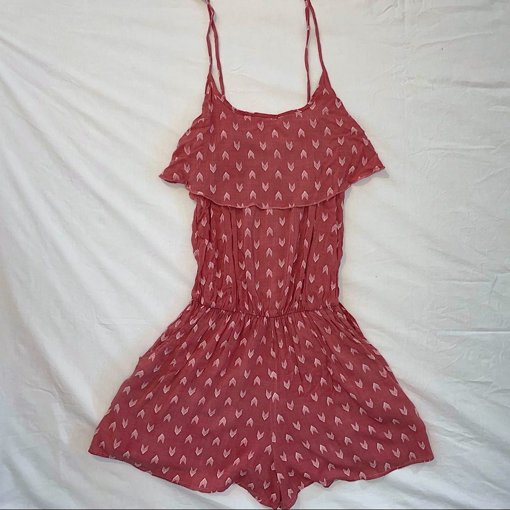Double Agent Rust Red Bohemian Romper